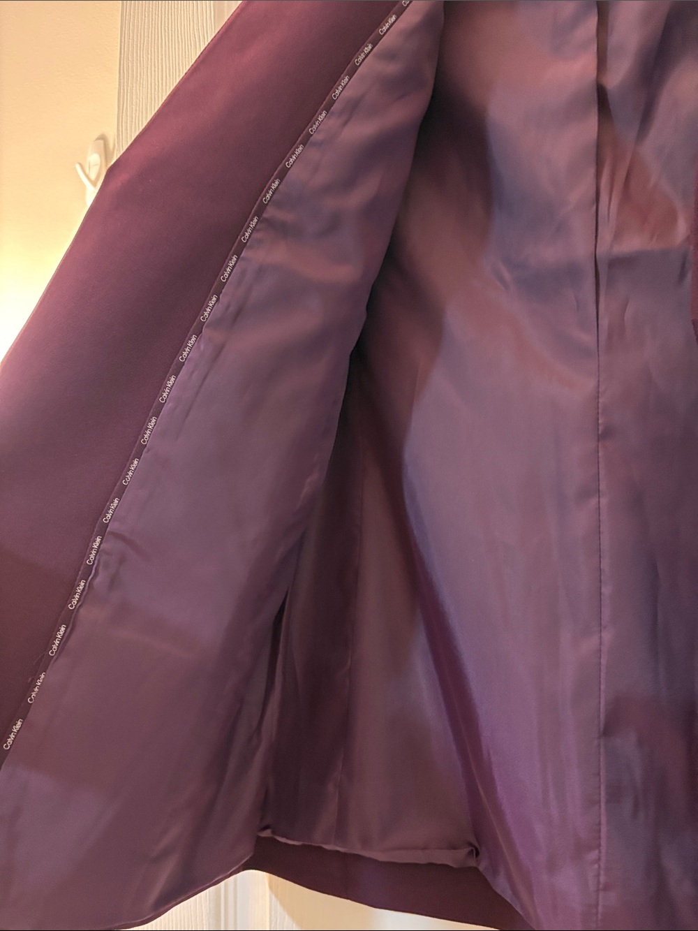 Calvin Klein Women's Plum Open-Front Collarless Blazer - Picture 7 of 12